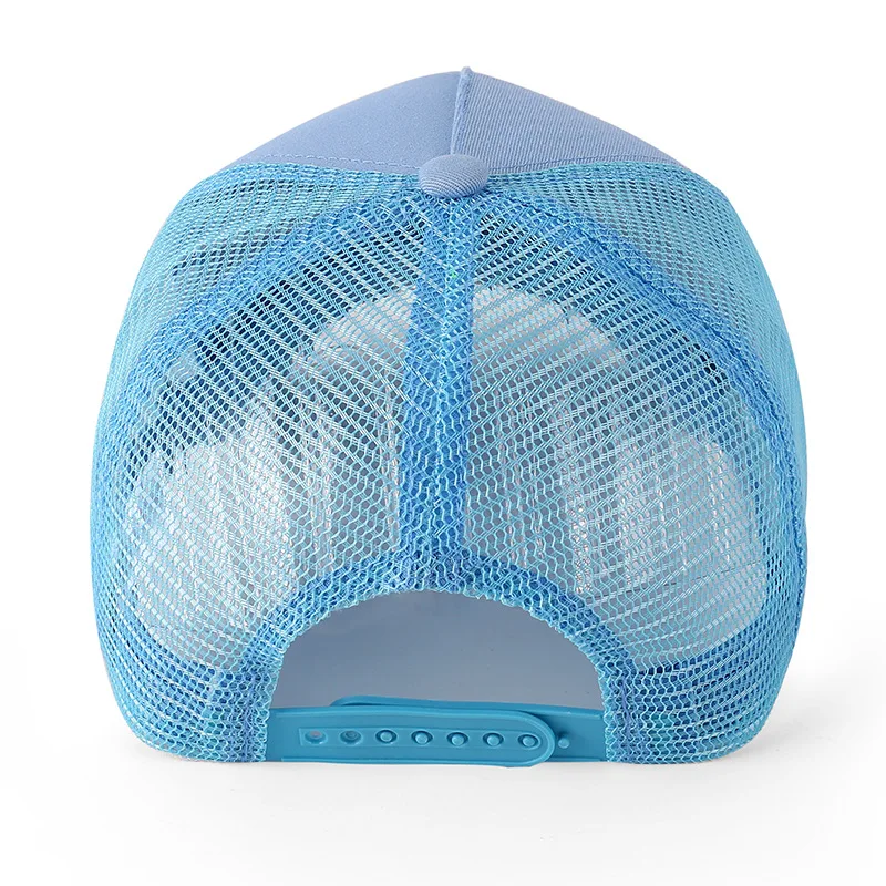 Custom classical embroidery patch 5 panel plain blank 100% cotton running sport mesh snapback baseball trucker hats with logo