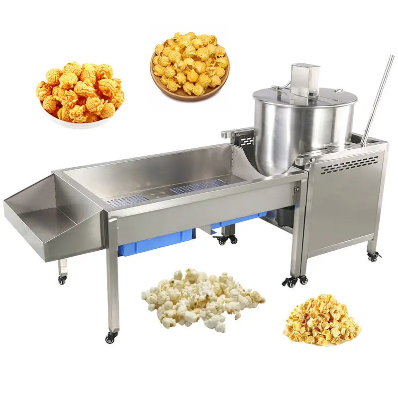 Automatic Industrial Popcorn Machine Movie Theater Cream Butter Ball Popcorn Mixer Popcorn Production Line