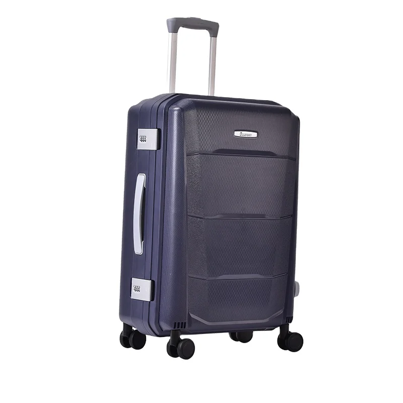 hand carry on luggage with 4 spinner wheels PP material 3 PCS suitcase sets 18 22 26 inch traveling luggage bags on sale