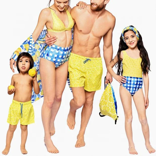 Custom matching family swimwear Bathing Suit mommy and me swimwear swimming suit bikini kids