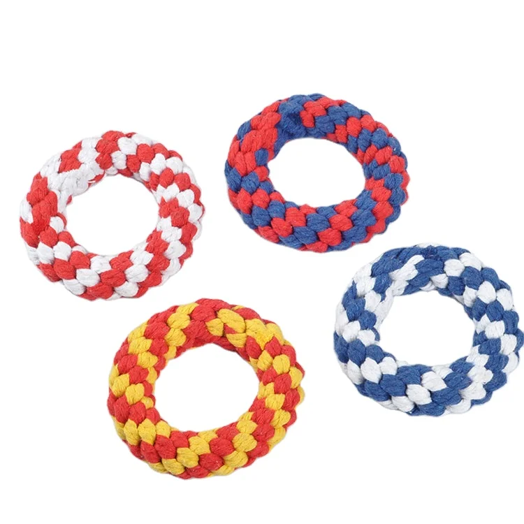 Хлопковая веревка для собак, жевательные игрушки для чистки зубов, прочные игрушки для собак оптом