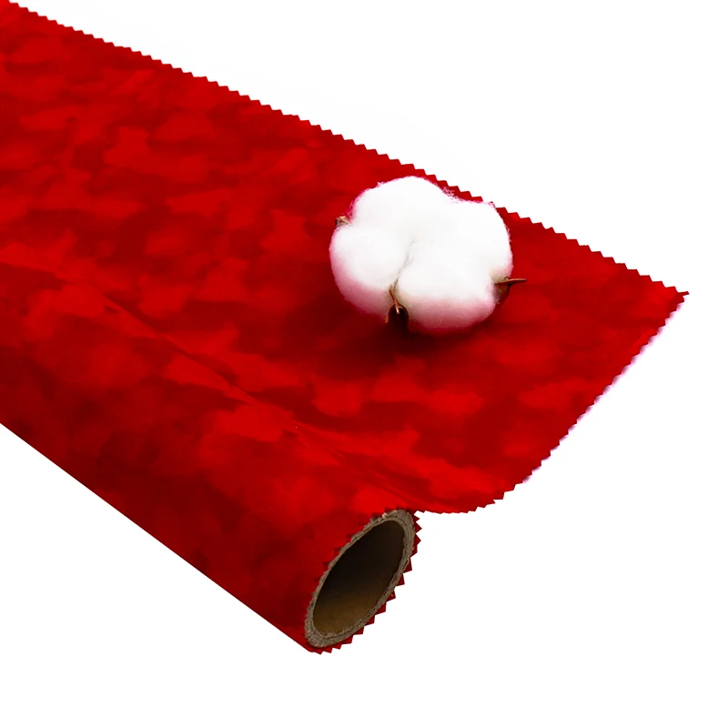 New Design Red Color Jewelry Box Interlining Yellow Crushed Velvet Fabric Spunlace Sticky Flocking Material