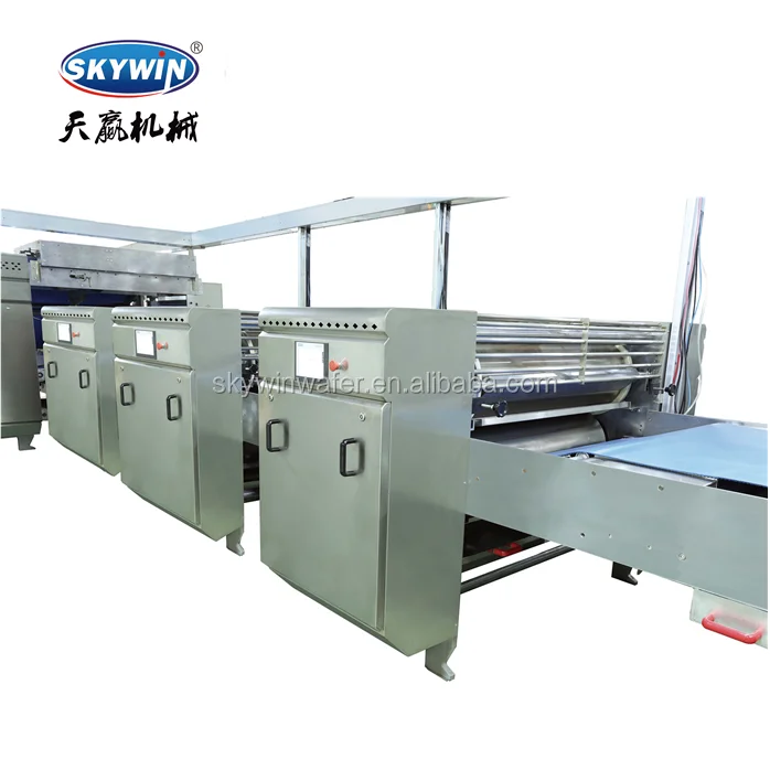 SKYWIN group cocoa biscuit Gas tunnel oven 400-1200mm bakery equipment bake biscuit cookie production line for food industry