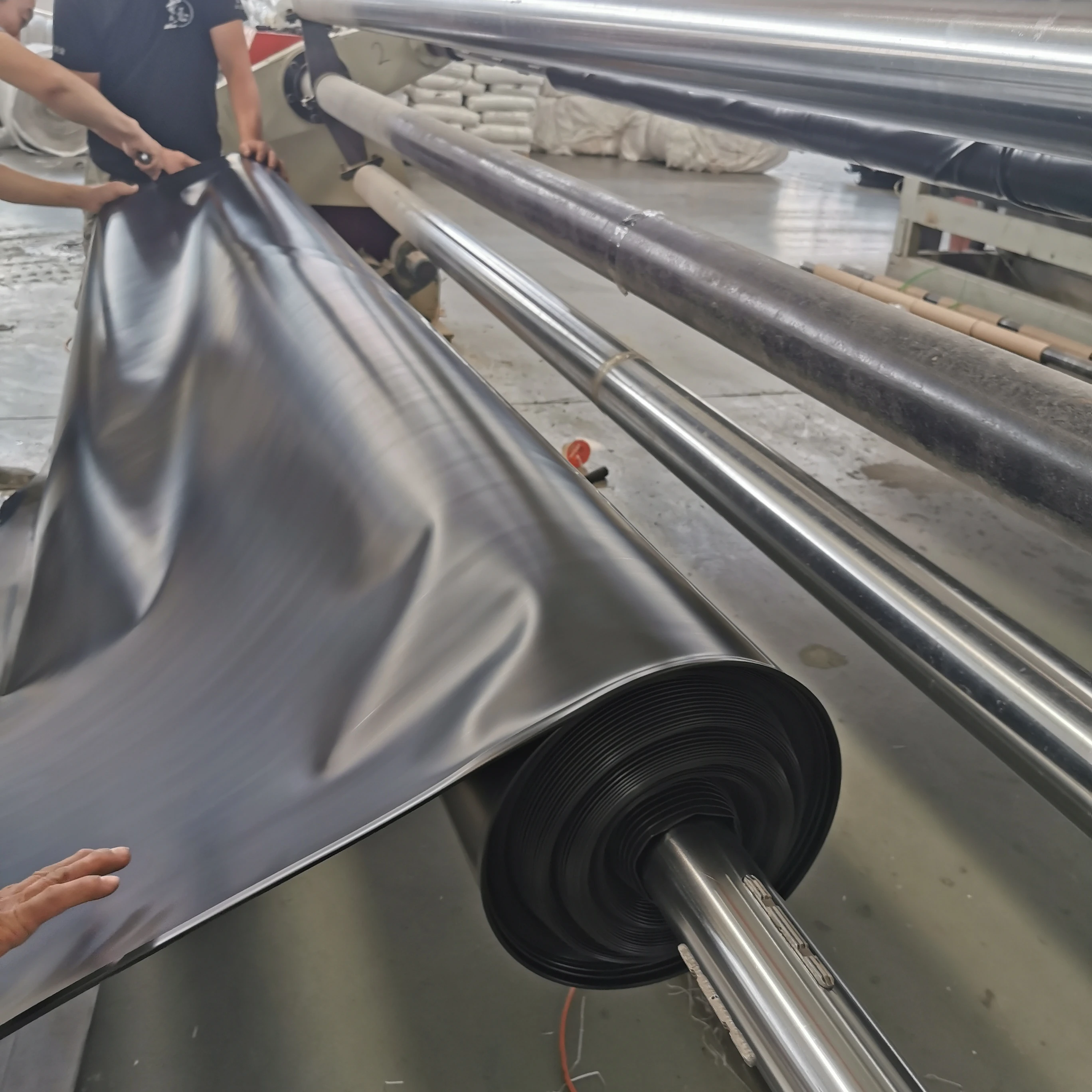 2.00mm HDPE geomembrane liner for chemical  waste plant, Salt Marshes, Garbage Burying Field, Refuse dump