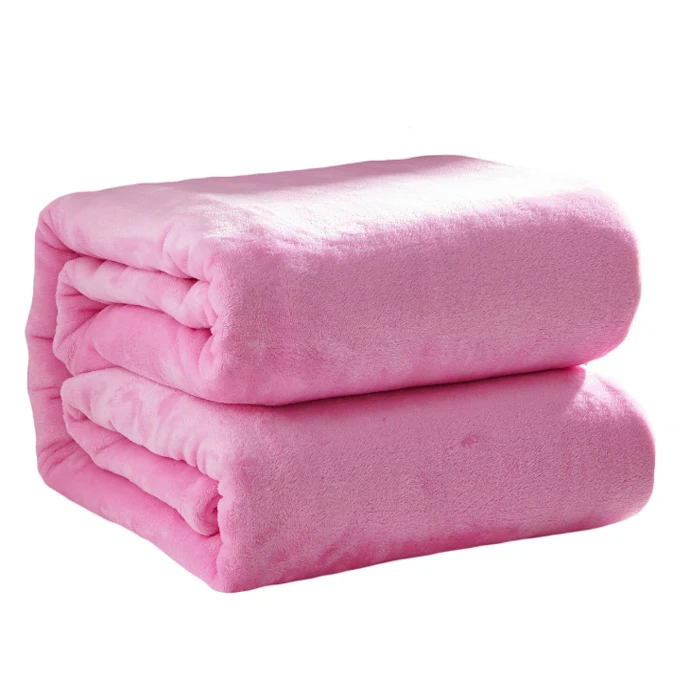 Высокое качество 1 слой одеяло однотонное фланелевое одеяло мягким норковым фланелевая Флисовое одеяло