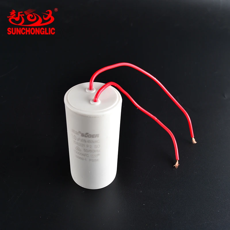 Sunchonglic capacitors CBB60 10uf washing machine capacitor for washing machine parts