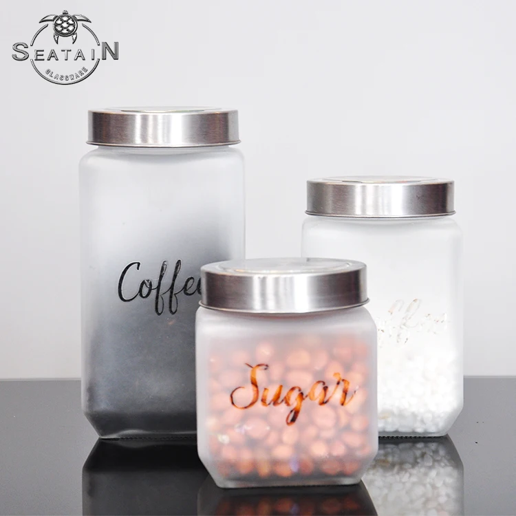 creative clear transparent sublimation frosted mason jar for food storage