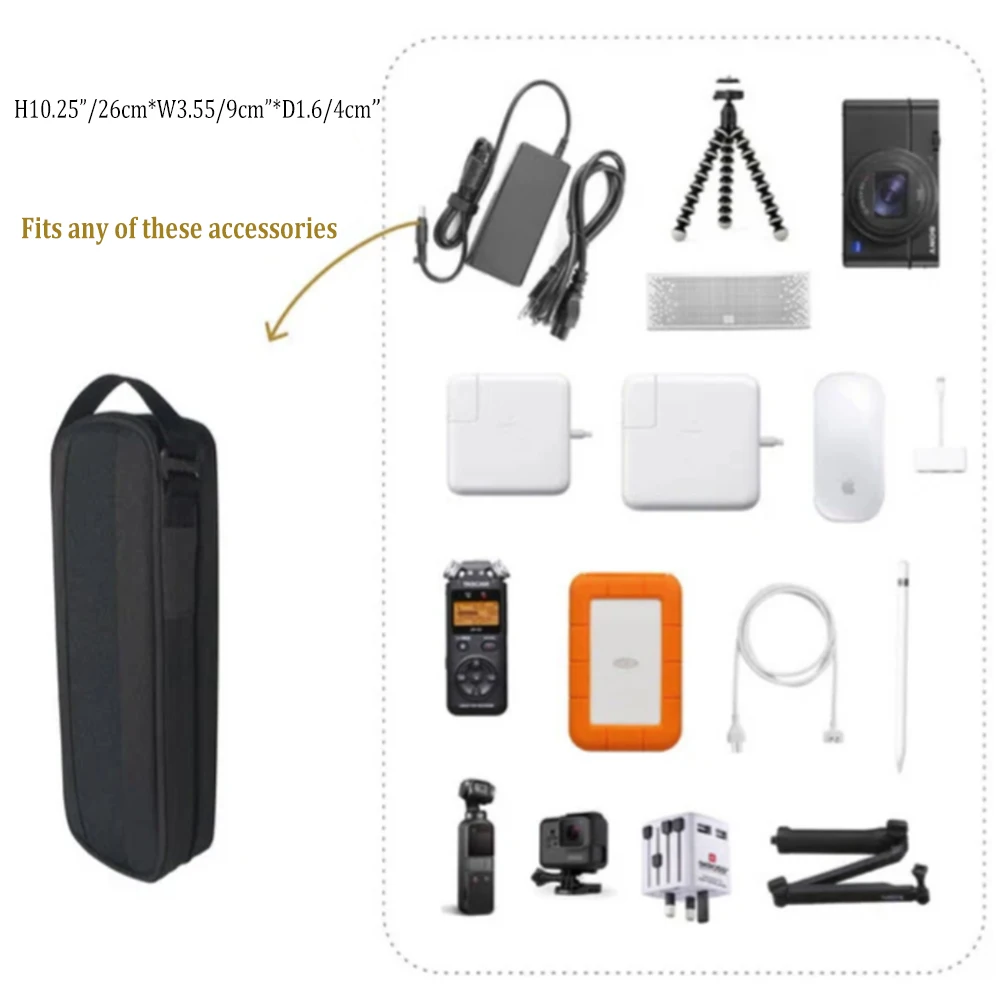 Travel Essentials Tech Pouch Cable Organization Storage Bag for Charger Cord Phone Accessories Travel Essentials 2024