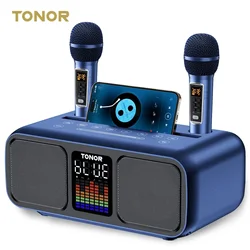 Professional TONOR K9 Video Recording UHF Handheld Microphone System Karaoke Players Machines with Speaker Mic and Bluetooth
