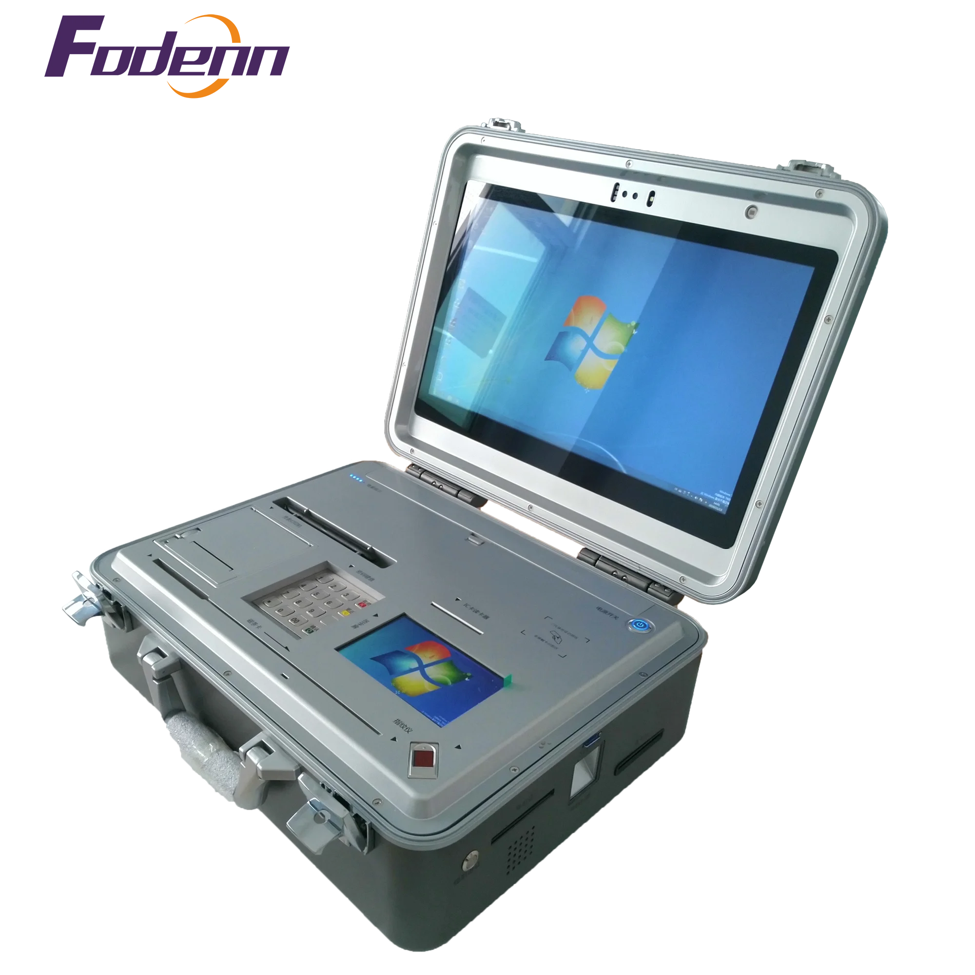 Fodenn with Intel AIoT live face recognition portable Multi-function touch screen Card Issuer payment bank kiosk