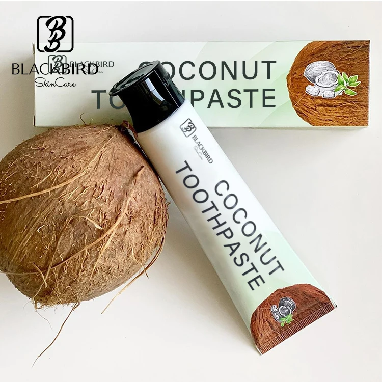 Private Label Organic Coconut Oil Anti-Plaque Toothpaste OEM/ODM Vegan Teeth Whitening Toothpaste