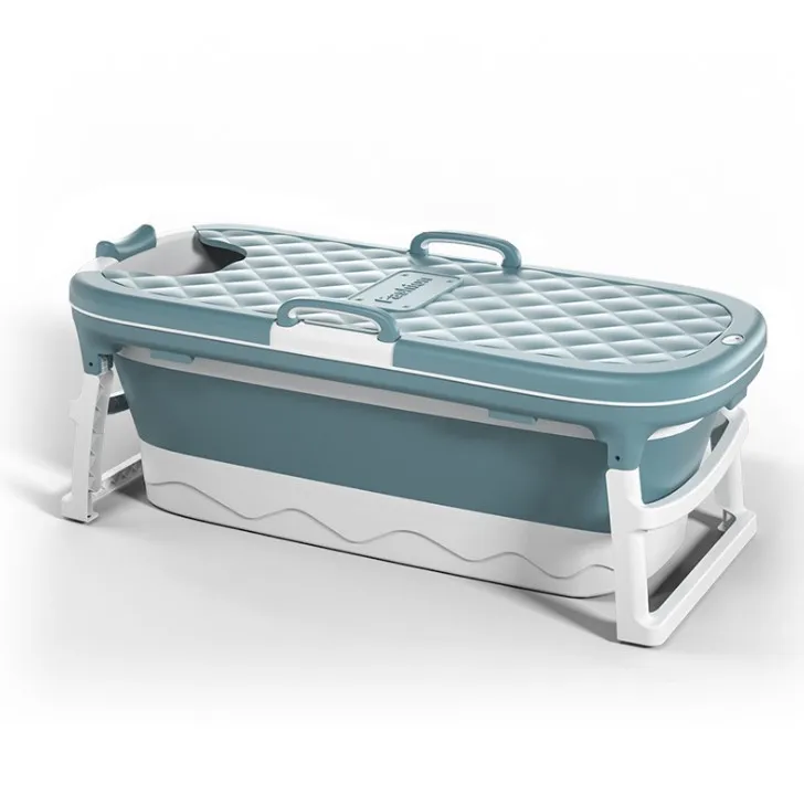 Luxury Plastic Customize Logo  Adult Folding Bathtub with lid