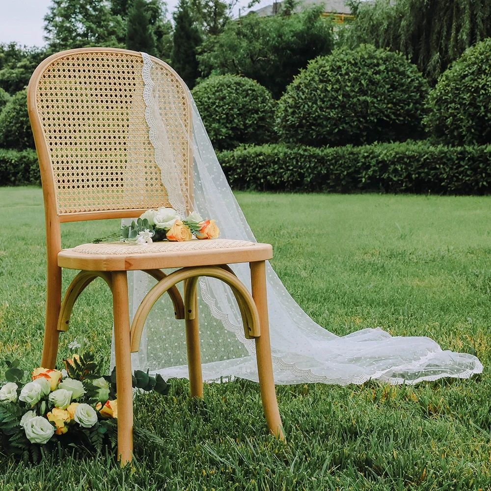 Rental Bentwood Rattan Cane Back Dining Chairs for Garden Event Party