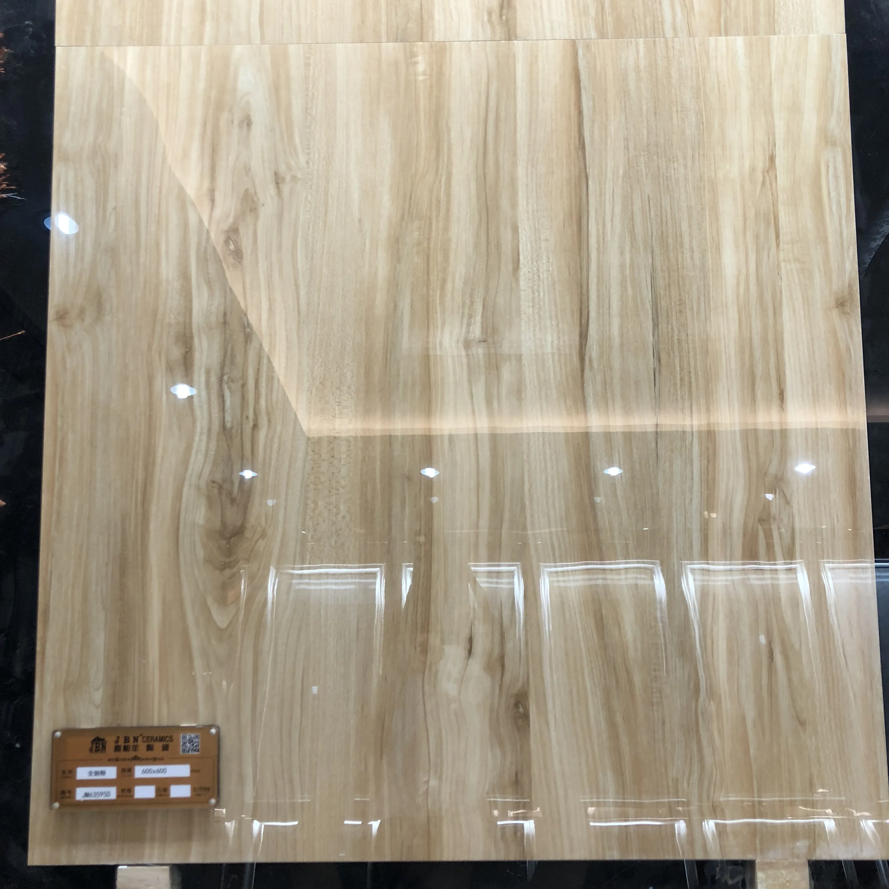 Foshan JBN Ceramic 80x80 Glossy Porcelain Tiles Wooden Texture Polished Tiles with Antique Europe Styles Factory Wholesale Price