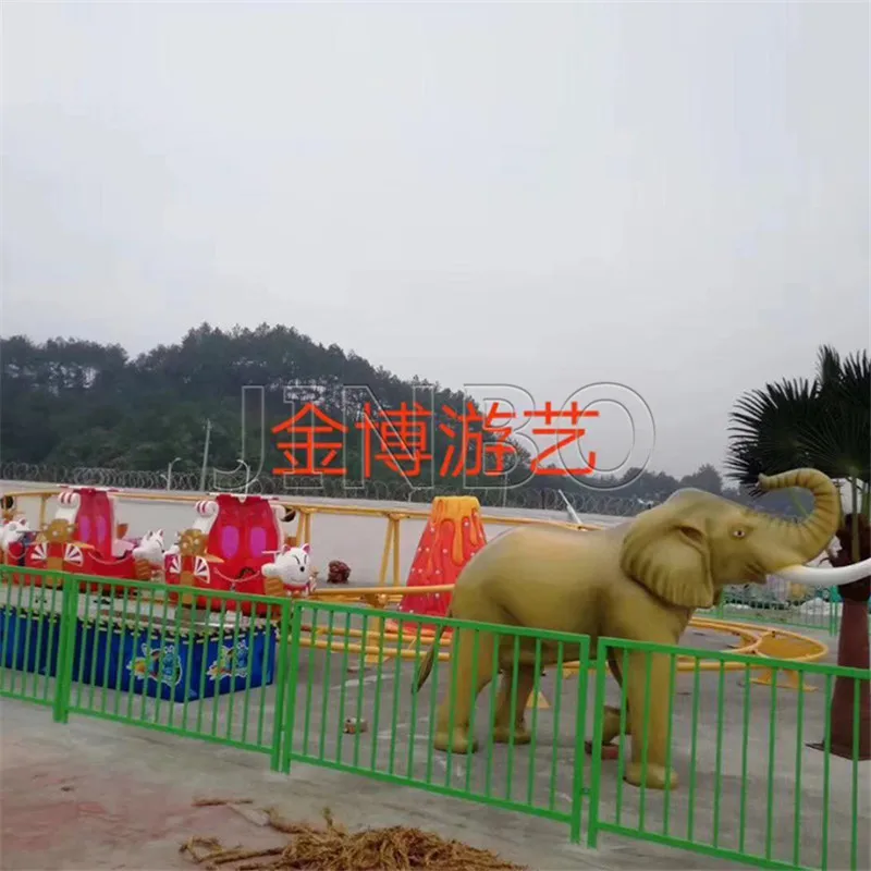 low price and cost hot sale park attractions 16 people 4 coaches kiddie small roller coaster for sale