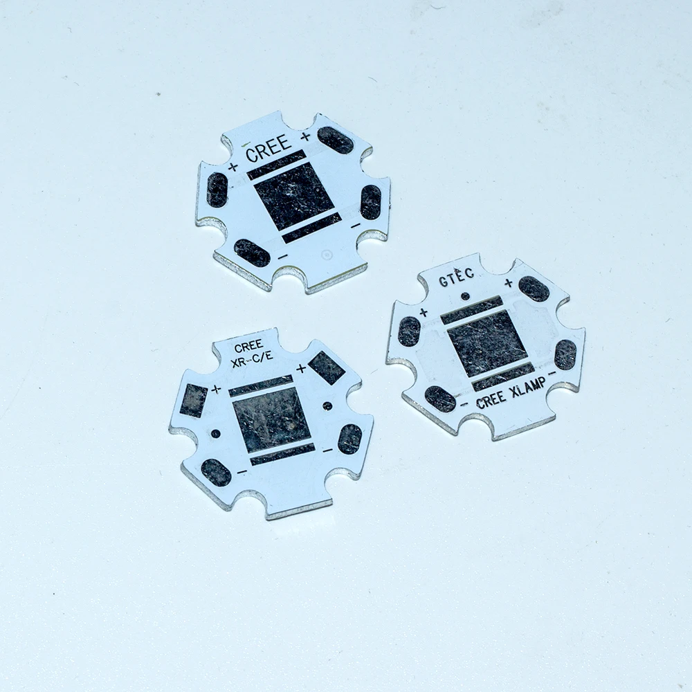 
MCPCB 20mm star Aluminum Base PCB Circuit Board with for 7090 XRE Cool White LED 