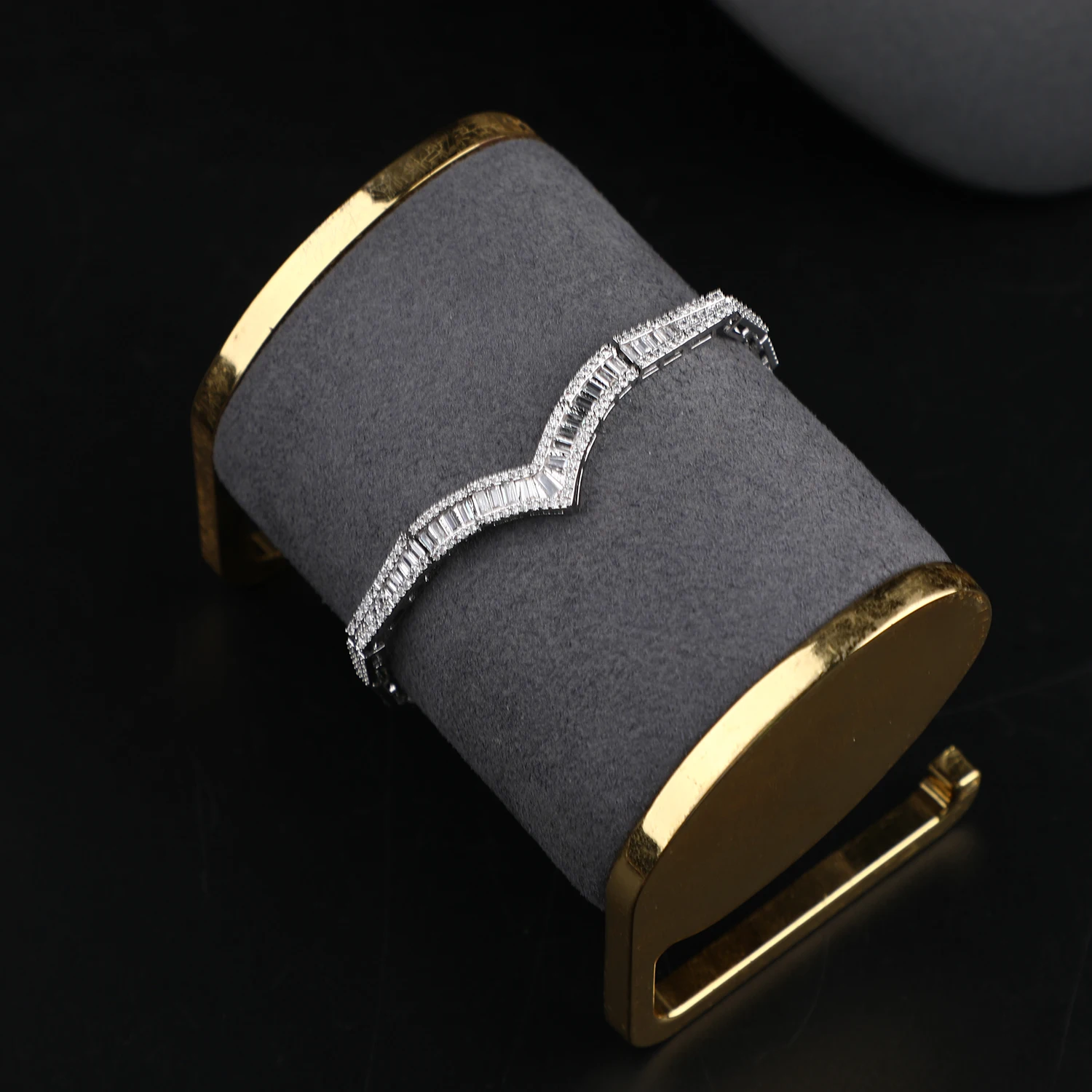 high quality Dubai Saudi Arabia luxury cubic zircon jewelry set necklace earrings ring bracelet4pcs jewelry set for women