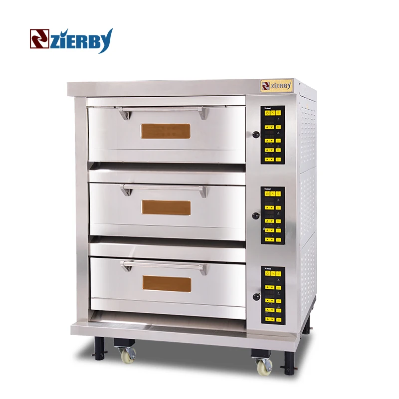 
Professional Custom Baking Ovens 3 Deck 6 Tray Stainless Steel Kitchen Electric Deck Baking Bread Oven 