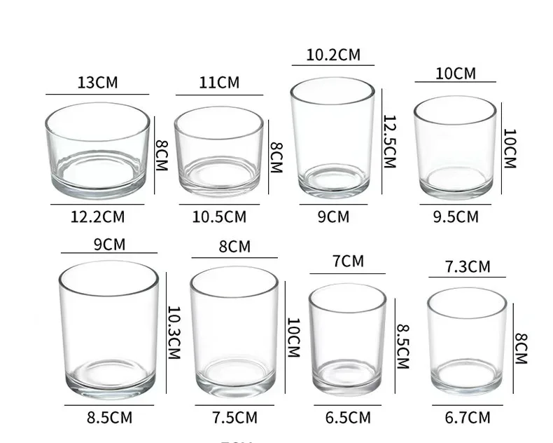 Wholesale Customized Clear Iridescent Holographic Candle Glass Jars with Bamboo Lids and Private Label for Scented Candle Making