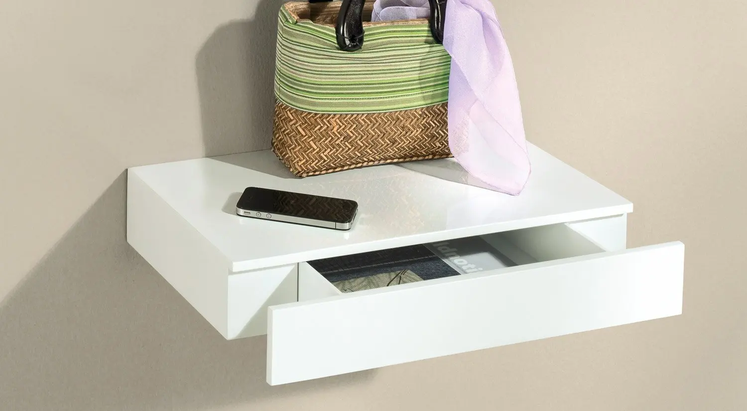 Mounting Hanging antique Float Decorations Wall Shelf With Drawer