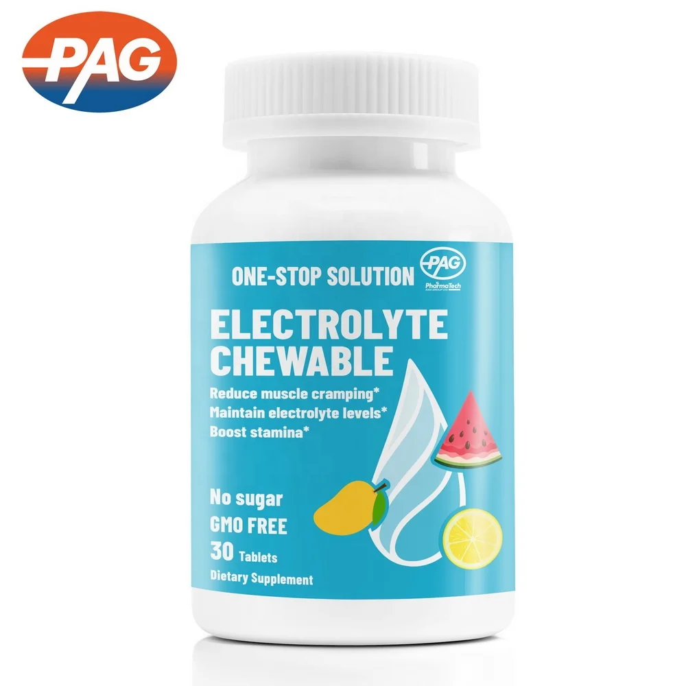 Private Label Daily Sport Supplement Supplement Hydration Electrolytes Tablet Vegan Chewable Electrolyte Tablets