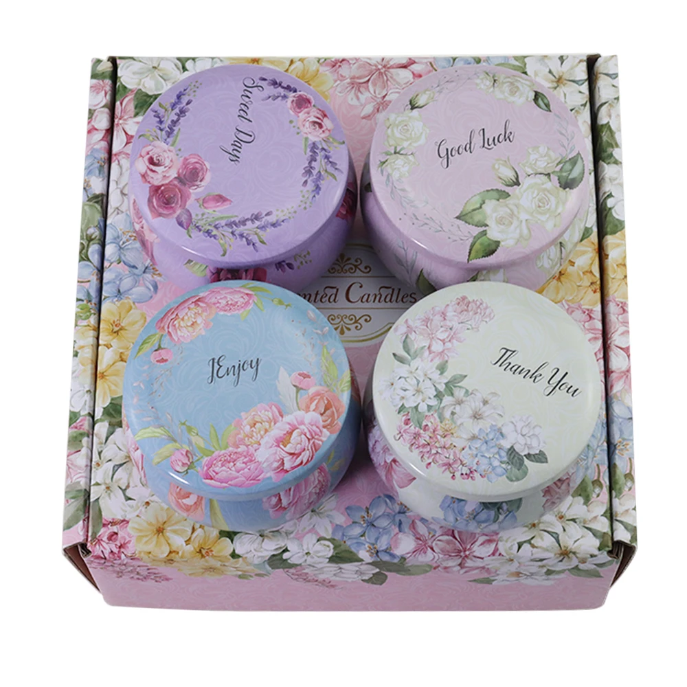 Hot Sale Low MOQ Empty Metal 2/4/8 Oz Candle Gift Mint Tin Round Tinplate