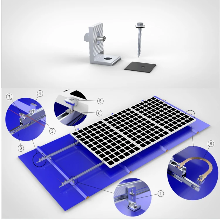 Rayn Protection Structure PV System Aluminum Solar Panel Metal Roof Mount Solar Mounting System for Enhanced Protection