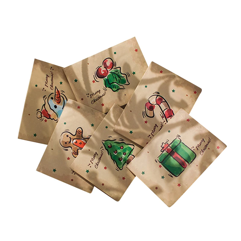 Retro Christmas card set blessing business confession Christmas Eve holiday gingerbread man simple small fresh greeting card