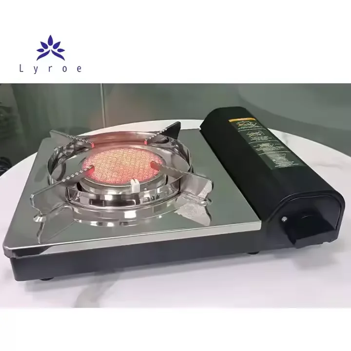 Lyroe Manufacturer Direct Square Outdoor Portable Small Burner Single Portable Gas Stove