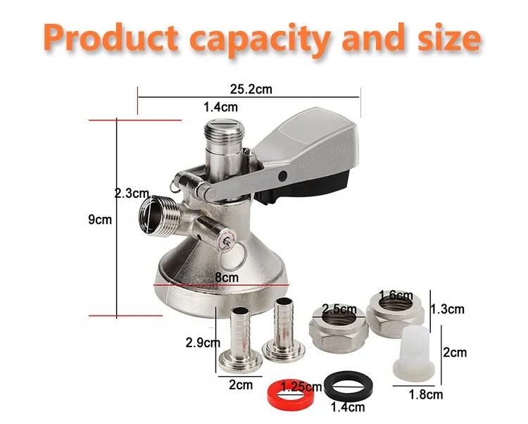 Cheap price hot sale S A D G M Type Beer Keg Dispenser Coupler With Valve For Beer Keg