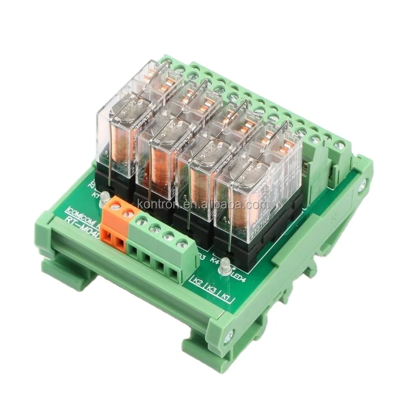Многофазное модульное реле для монтажа на din-рейку kontron 4