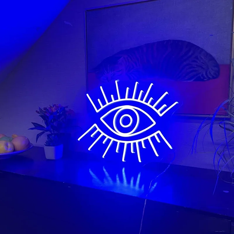 Wholesale Oem custom Made rgb lamp flexible rope evil eye led neon light for occassion