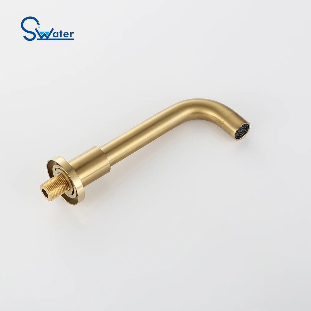 
Hotel hot cold faucets mixers taps bathroom gold concealed bathroom wall basin faucet 