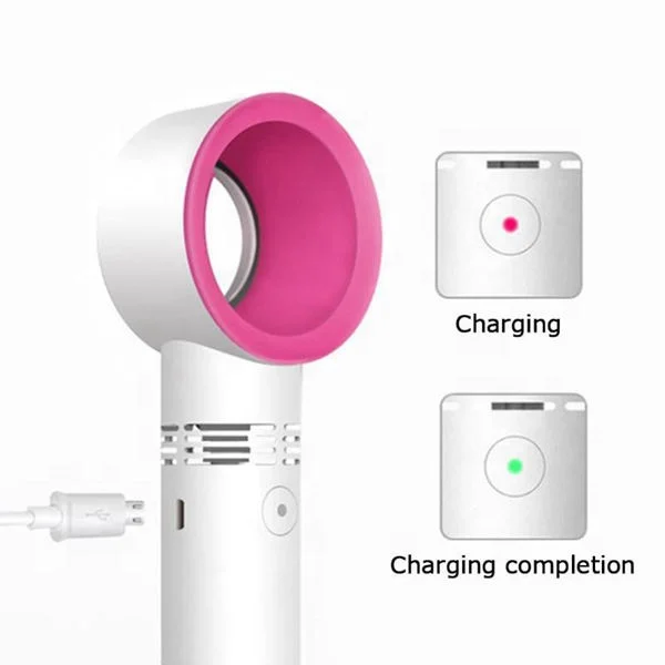 Newest hot Sale Rechargeable 3 speed Micro USB charging portable handheld slient no leaf bladeless mini hand fan accept OEM