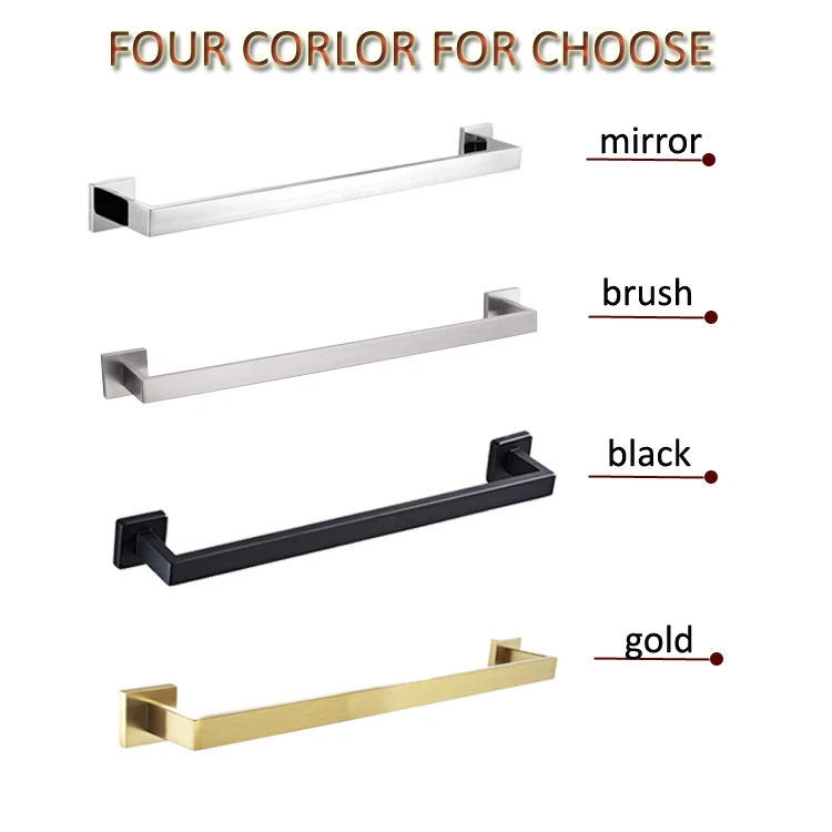 Customized Wall Mounted Hotel Brushed Bathroom Hardware Set Stainless Steel Bathroom Accessories Set