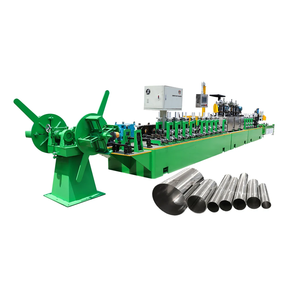 Stainless steel seamless water pipe making machine with Automatic Metal Saw Pipe Cutter