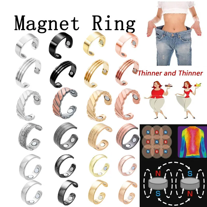 2024 Wholesale Personalized Factory Direct Sales Oem/Odm High Quality Fashion Unisex Magnetic Finger Rings Therapeutic Jewelry