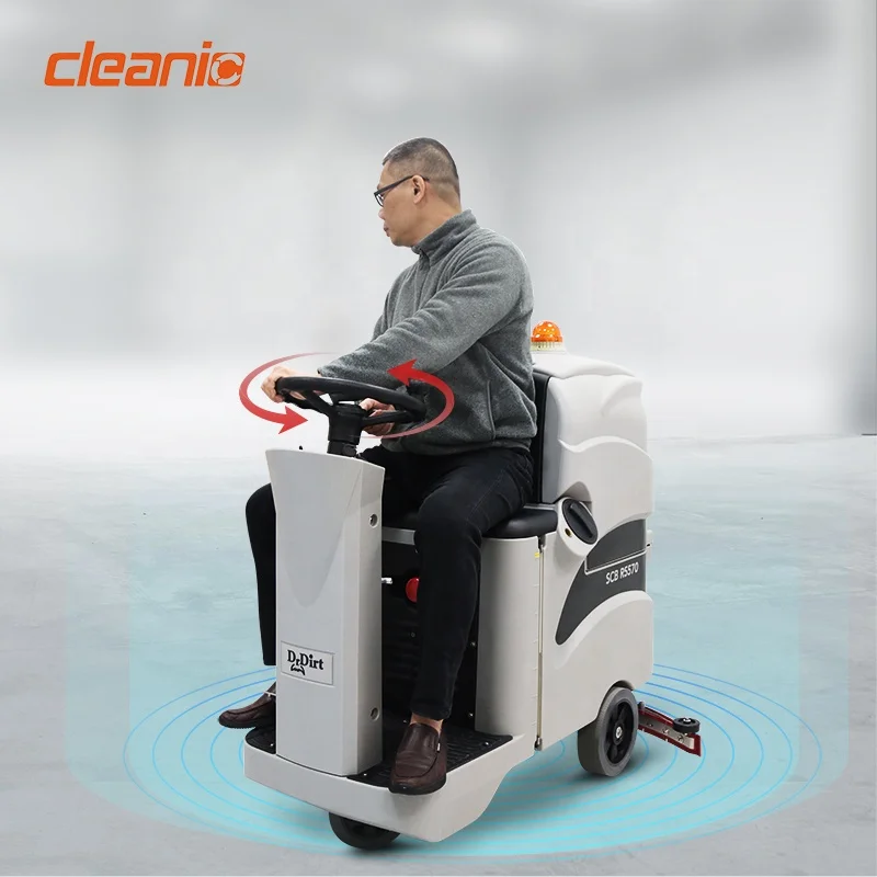 Durable battery industrial ride on floor pressure washer scrubber cleaner for warehouse concrete floor cleaning