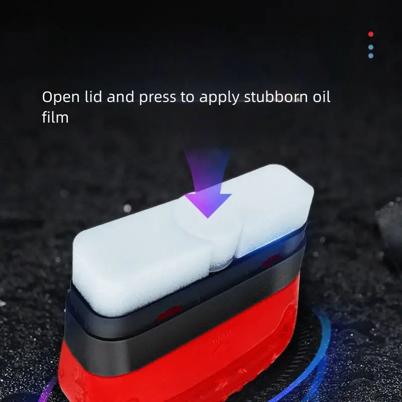 Auto glass oil film remover Powerful front inside windshield oil film stain removal glass oil film cleaning brush