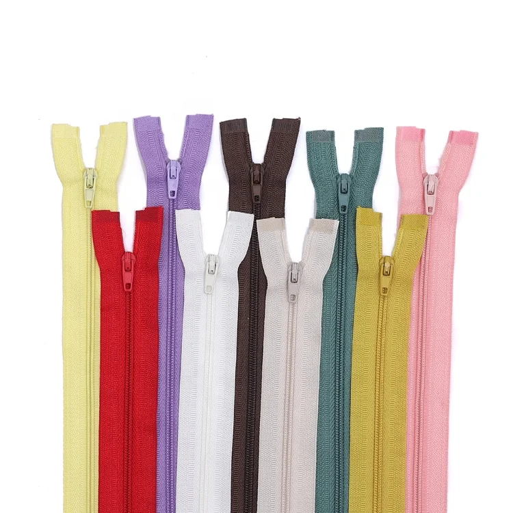 New Arrival Fancy Zipper in Piece 3# Auto Lock Nylon Zip Pantone Color Cheap Zippers For Garment Production