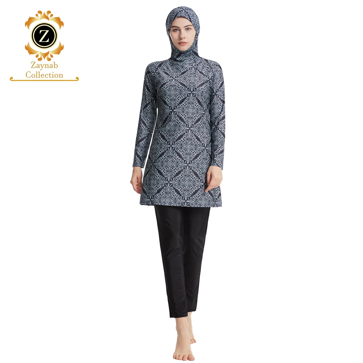 Zaynab Custom Full Covered Modest Islamic Swimwear Sportswear Long Pants Sleeves Skirts Women Muslim Swimsuits Burkinis