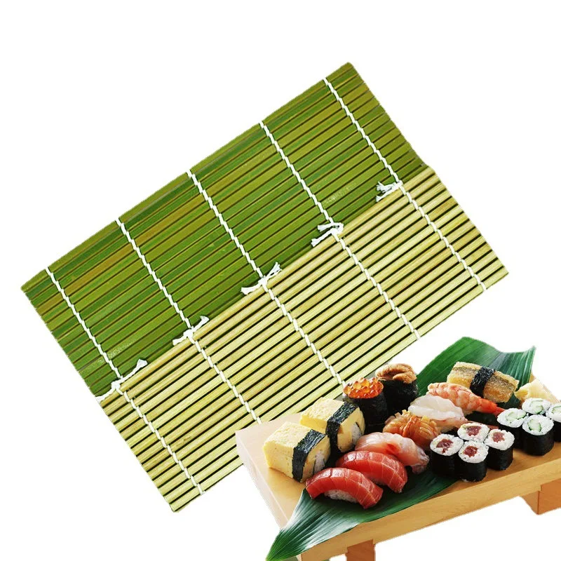 Hot Selling Bamboo Sushi Rolling Mat,Eco Friendly Handmade Green Sushi Rolls Maker