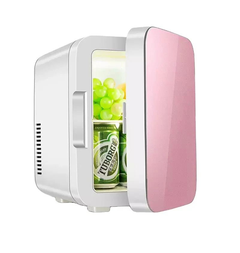 Mini Refrigerators for Hotel Make up Fridge 6 litre Glass Beauty Fridge Cosmetics Portable Mini Fridge With Mirror