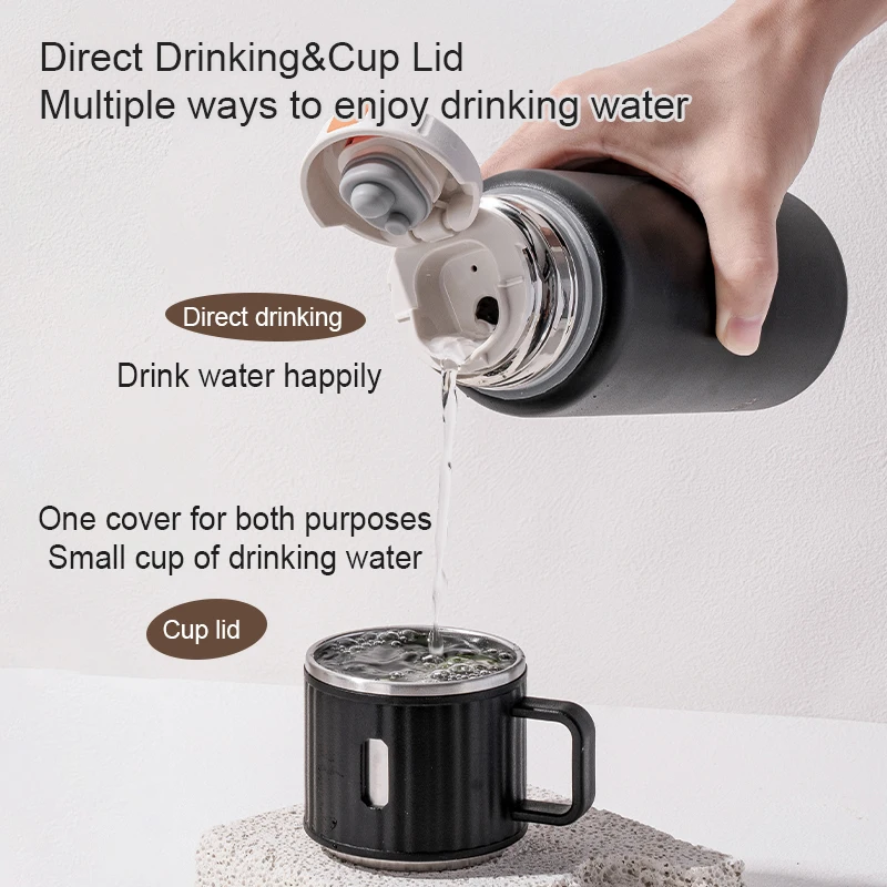 Customized 500ml Flask-Style Minimalist Insulated Water Bottle Eco-Friendly Portable Drinking Thermos Tea Infuser Logo