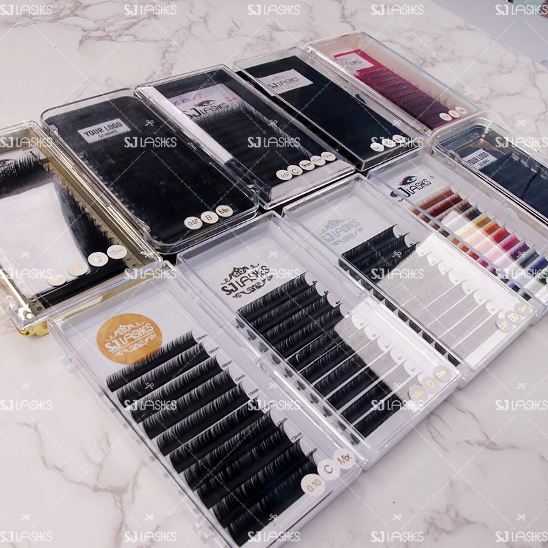 0.07D 0.05D 0.03D PBT волокно русский объем Индивидуальные ресницы для наращивания ресниц легкие вентиляторы синтетические волосы 15 мм 0 07 Лоток