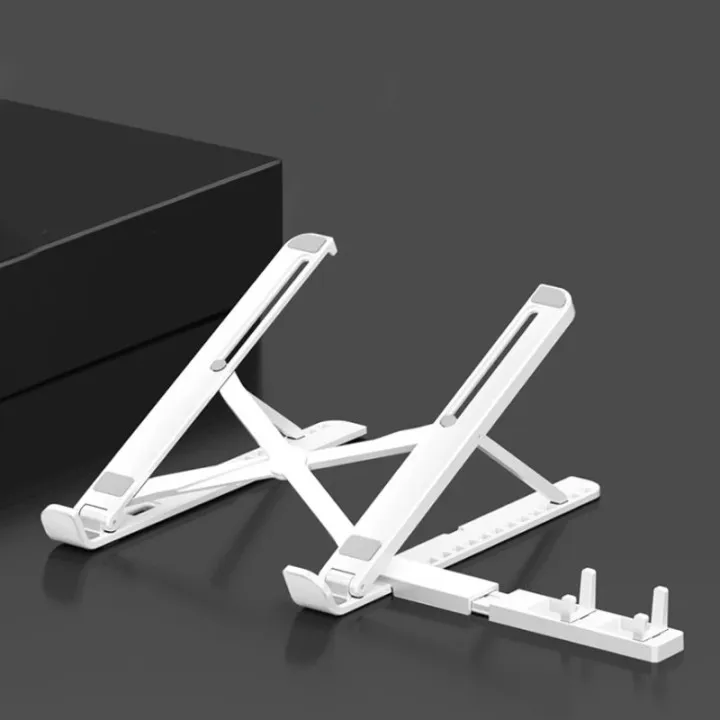 Wholesale Portable Foldable Height Adjustable Notebook Riser Cooler Tablet Stand Laptop Cooling Pads With Mobile Phone Holder