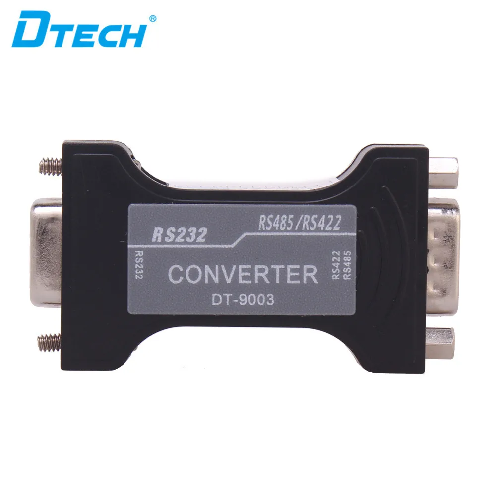 DTECH high quality industrial passive RS232 to RS485/RS422 converter serial communication data converter adapter mini-size DB9