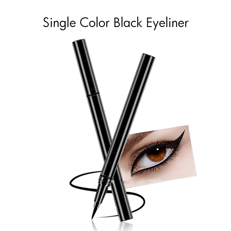 Wholesale High Quality Long Lasting Waterproof Smooth Liquid Matte Eye Liner Private Label Logo Single Color Black Eyeliner