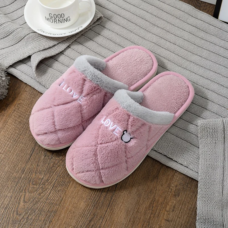 Jtfur Winter Customized Popular Comfortable Furry Fur Bedroom Slides Soft Bunny Rabbit Slippers for Women
