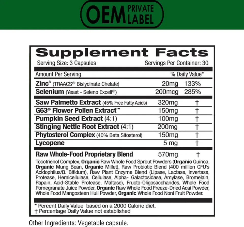 Saw Palmetto 2400 Mg Capsules For Support Health Prostate Function Herbal Supplement Prostate Capsules Saw Palmetto Pills